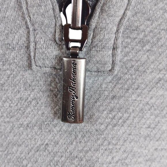 Tommy Bahama L Reversible 1/4 Zip Pullover Sweatshirt Gray Long Sleeve Sweater - Picture 8 of 8
